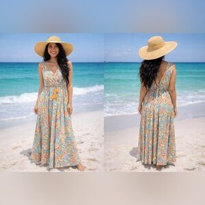 Easel Multicolor Floral Maxi Dress